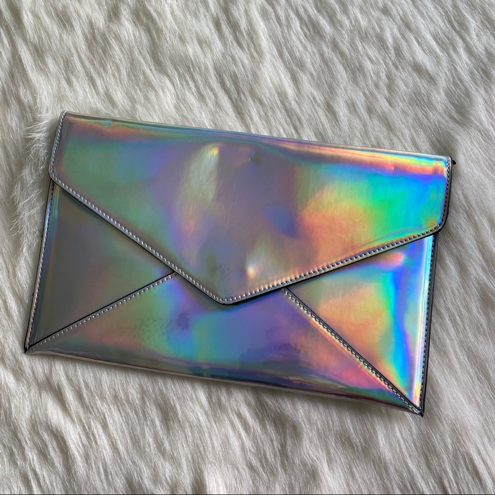 Iridescent Holographic Clutch Forever 21